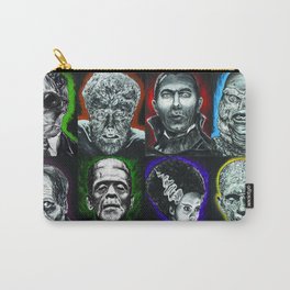 Universal Monster Mash Carry-All Pouch | Monstermash, Creature, Wolfman, Dracula, Halloween, Portraits, Vintage, Blacklagoon, Spooky, Creepy 