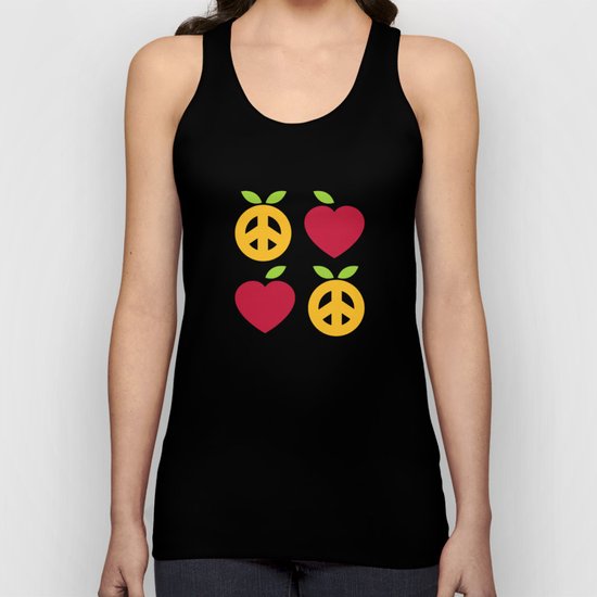 Apple and Orange - Love and Peace Unisex Tank Top