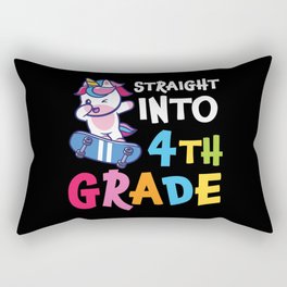 Straight Into 4th Grade Dabbing Unicorn Rectangular Pillow