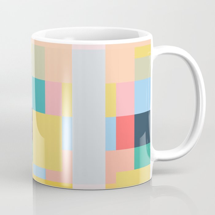 Unktehila - Abstract Colorful Pixel Pattern Coffee Mug