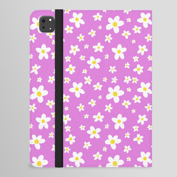 Ditsy Daisies - Fuschia Purple iPad Folio Case