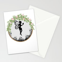 Fairy reading Stationery Cards