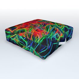 Neon Bright Diffraction Outdoor Floor Cushion