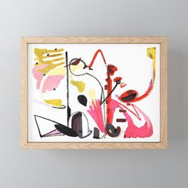 Musical Composition - Contemporary Expressive Drawing Framed Mini Art Print