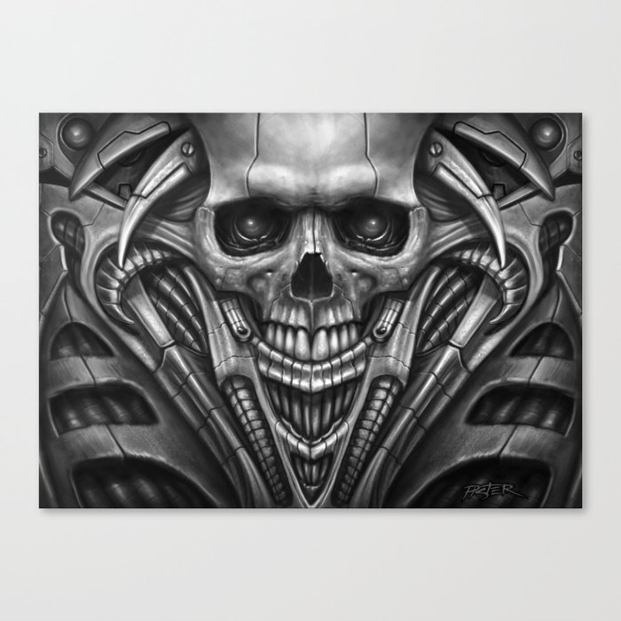 Bio Skull Canvas Print
