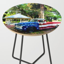 Old Truck, Old Glory Side Table