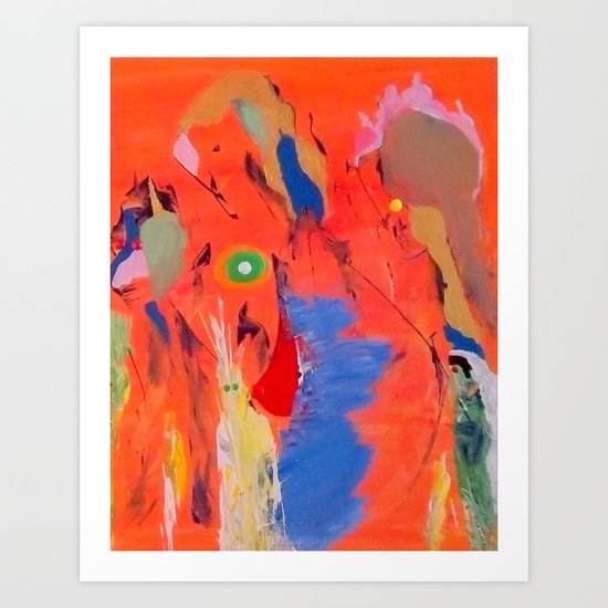 Woman with a Cat Art Print