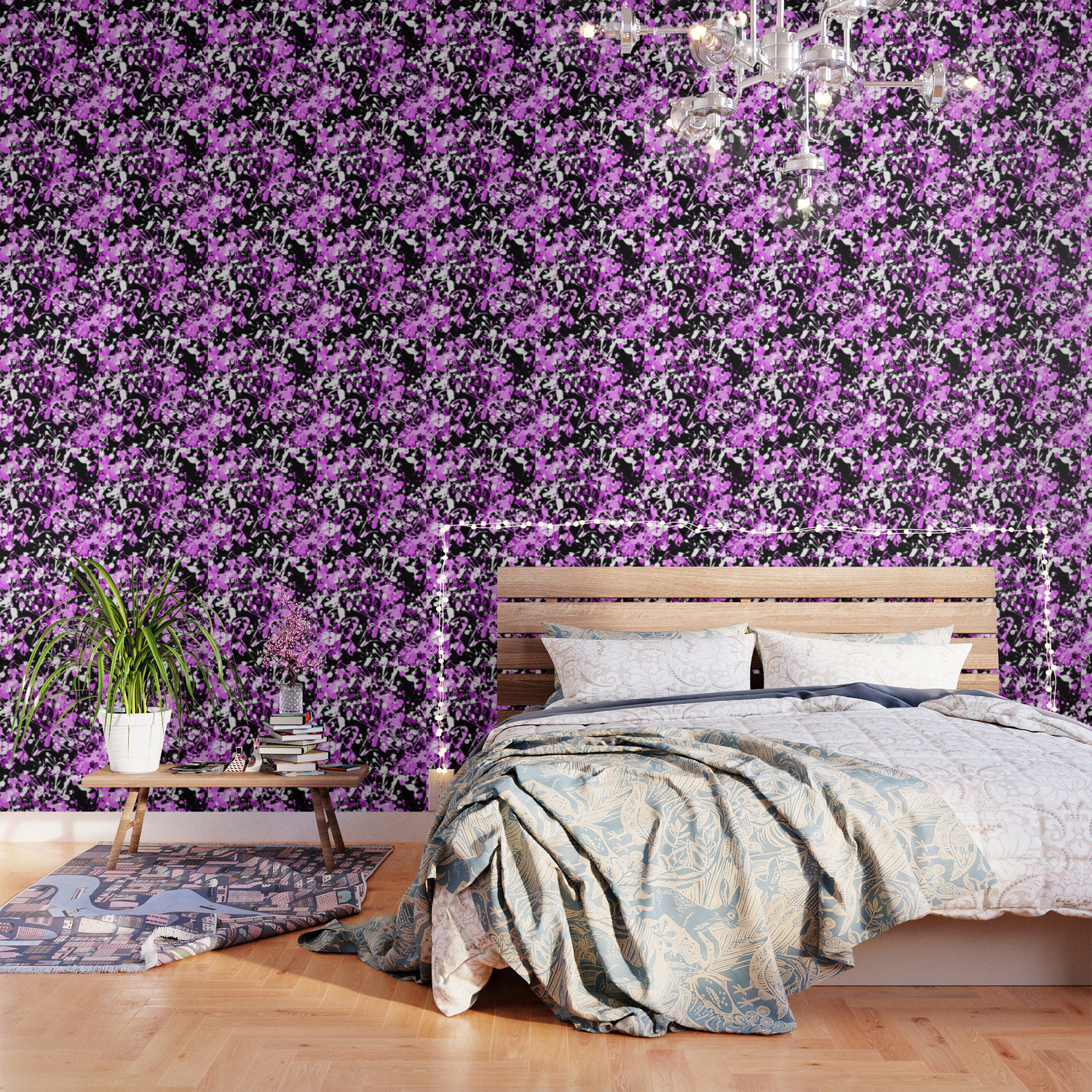 Orchid Splatter Paint Wallpaper By Mistflower Society6