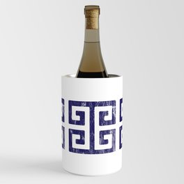 Greek Key Geometric Pattern Wine Chiller