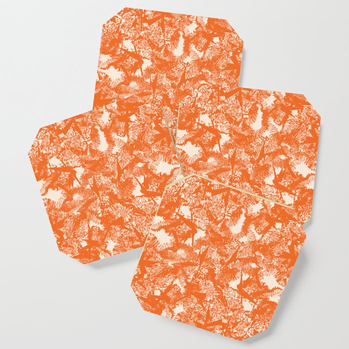 Minimal Shapes Peach Orange Skintones Abstract Pattern Digital Art Print Art Print Coaster By Andwomandesign