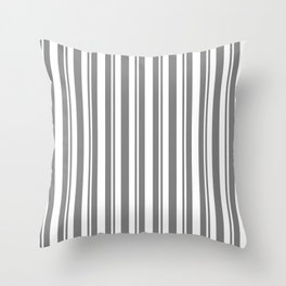 [ Thumbnail: White & Grey Colored Lines Pattern Throw Pillow ]