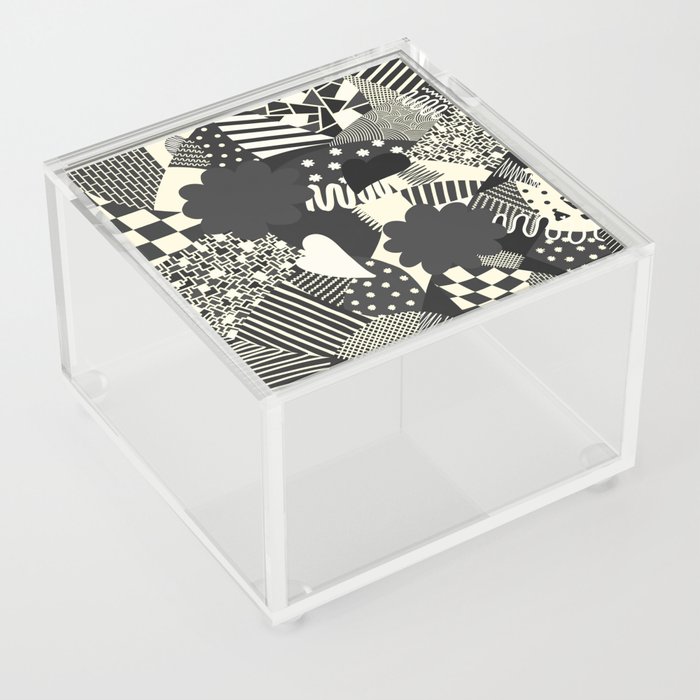 Geometric pattern collage 1 Acrylic Box