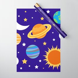 Solar System Miss Frizzle from Magic School Bus Wrapping Paper