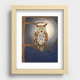 Owl in the Moonlight  Recessed Framed Print