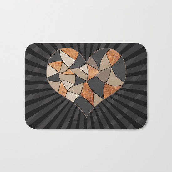Heart . Patchwork . Bath Mat