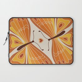 Retro butterfly 70s Laptop Sleeve | Orange, Fall, Midcentury, Modern, Bold, Pattern, Graphicdesign, Groovy, Indie, Digital 
