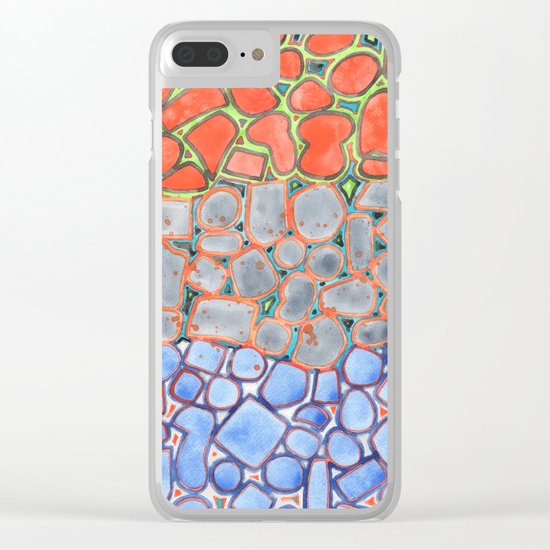 Summer Heat over Refreshing Water Pattern Clear iPhone Case