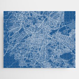 Mexico City Map - Blueprint Jigsaw Puzzle