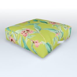 Prosper #society6 #decor #buyart Outdoor Floor Cushion | Tropical, Bloom, Teal, Floral, Acrylic, Impressionism, Painting, Nature, Exotic, Botanical 