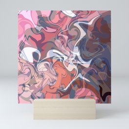 Abstract,3d, swirling elements Precious Stones, mystic pattern Mini Art Print
