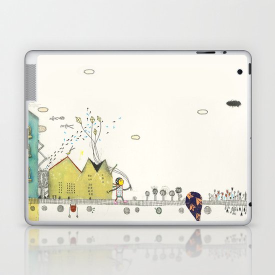 Walking Downtown Laptop & iPad Skin