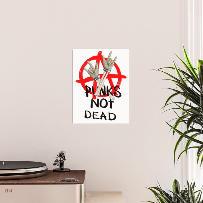 Tin Sign Punks Not Dead 30x40cm 