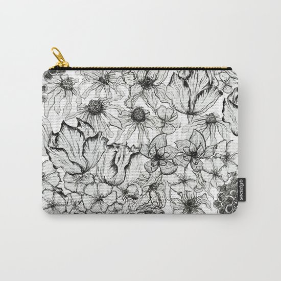 Ink Flowers Carry-All Pouch
