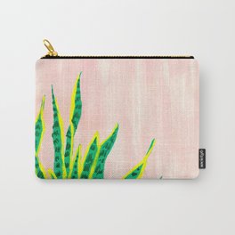 Pink Snake Plant Carry-All Pouch