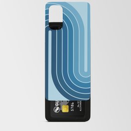 Retro Geometric Double Arch Gradated Design 639 Blue Android Card Case