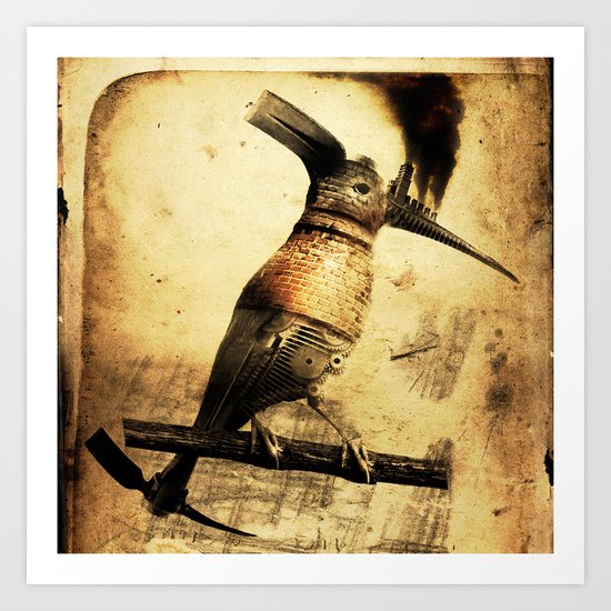 Coalminer Bird Art Print