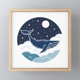 Blue Whale Dreams Framed Mini Art Print