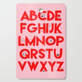 Alphabet Faces Cutting Board