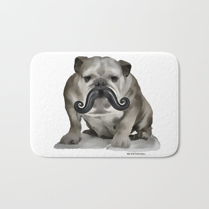 British Bulldog, British Moustache Bath Mat