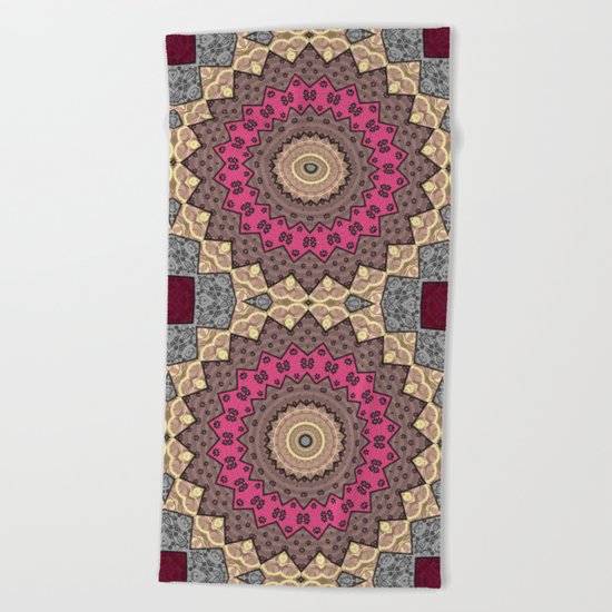 Lazy patchwork . Abstraction . Beach Towel