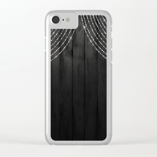 Fairy Lights on Wood 06 Clear iPhone Case