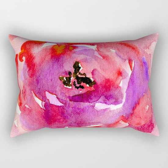red pink flower Rectangular Pillow