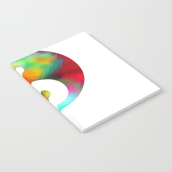 yin yang pattern clock 3 Notebook