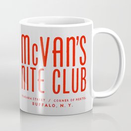 McVan's Nite Club in Red Coffee Mug | Digital, Niteclub, Niagara, Graphicdesign, Buffalony, Buffalo, Mcvans, Supperclub, Vintage, Illustration 