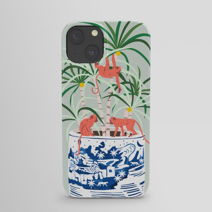 Tropical Bonsai, Palm Jungle Botanical Pink Monkeys, Moroccan Eclectic  Animals Bohemian Plants Pot iPhone Case by 83 Oranges Modern Bohemian  Prints | Society6