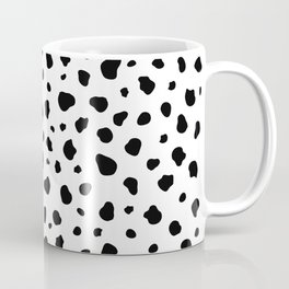 White Polka Dot Dalmatian Print Coffee Mug
