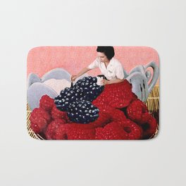 Berry-gate Bath Mat | Surreal, Painter, 50S, Fruit, Funny, Kitchen, 60S, Raspberries, Breakfast, Curated 