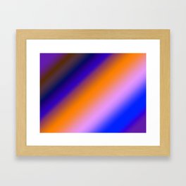 Orange & Blue Stripes Framed Art Print