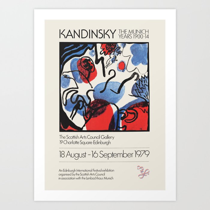 Wassily Kandinsky - Exhibition poster for The Scottish Arts Council Gallery ,1958 Art Print