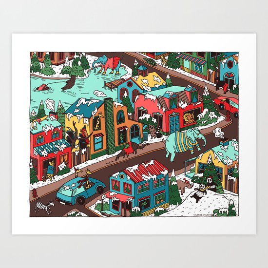This Place is a Zoo! Art Print