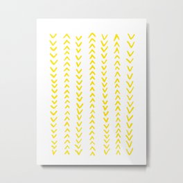 Yellow Arrows Metal Print