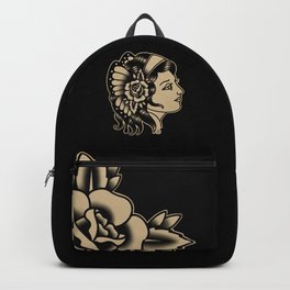 Butterfly Tattoo Girl - BW Backpack