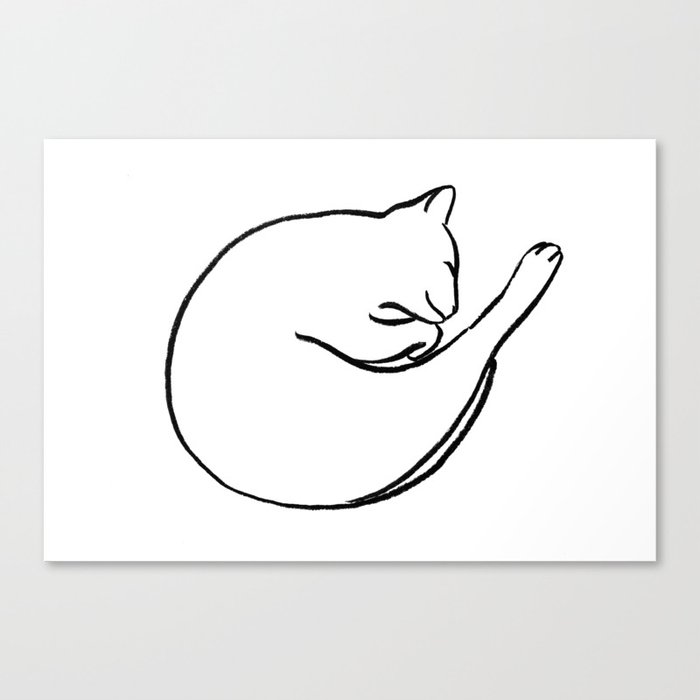 Sleeping Cat Canvas Print
