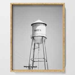 Marfa Water Tower B&W Serving Tray