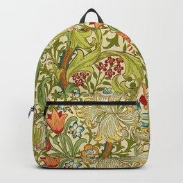 William Morris Golden Lily Vintage Pre-Raphaelite Floral Backpack