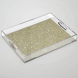 Abstract Trendy Glamorous Gold Glitter Pattern Acrylic Tray